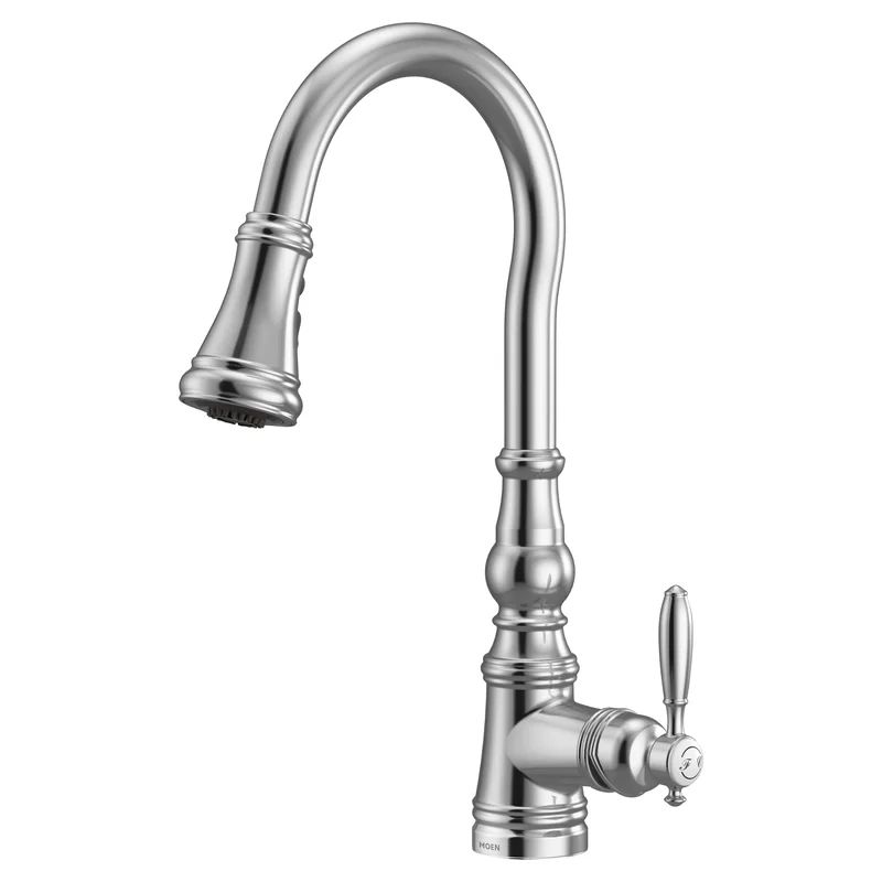S73004 Weymouth One-Handle Pull Down Single Handle Kitchen Faucet with Power Boost | Wayfair North America