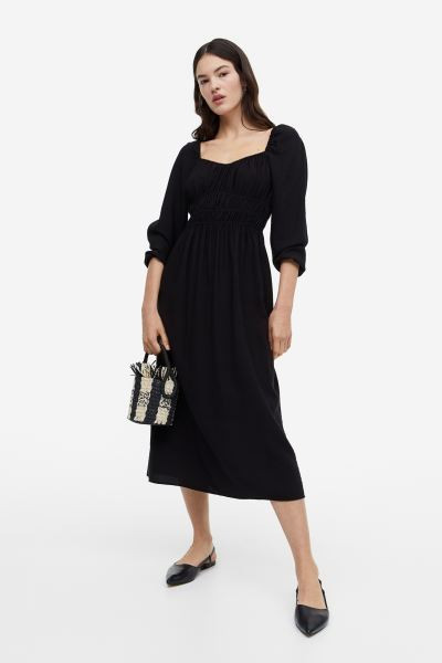 Balloon-sleeved Smocked Dress | H&M (US + CA)