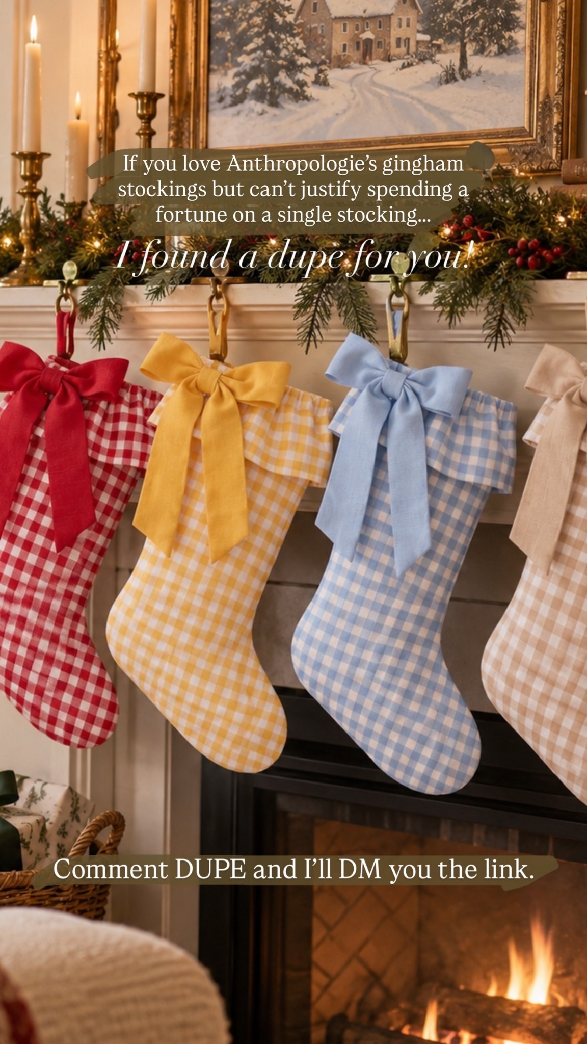 If you love Anthropologie’s gingham stockings but can’t justify spending a fortune on a single stocking…I found a dupe for you!

#LTKHome #LTKSeasonal