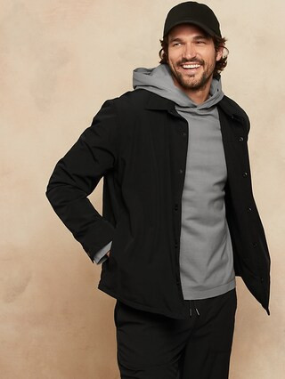 Water-Resistant Tech Motion Shirt Jacket | Banana Republic Factory