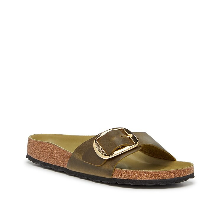 Birkenstock Madrid Big Buckle Sandal | Women's | Dark Olive Green | Size EU 36 / US Womens 5-5.5 / Mens 3-3.5 | Sandals | Footbed | DSW