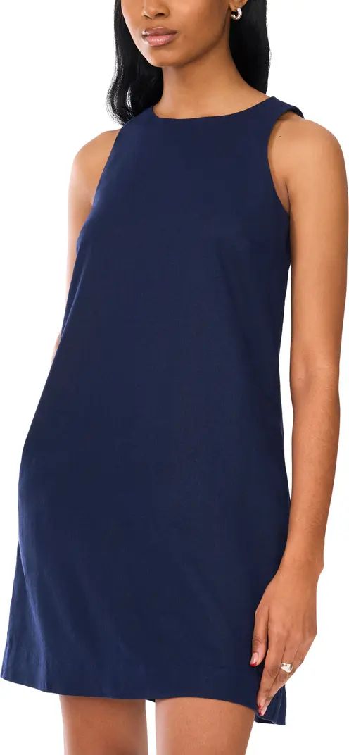 Sleeveless Linen Blend A-Line Dress | Nordstrom