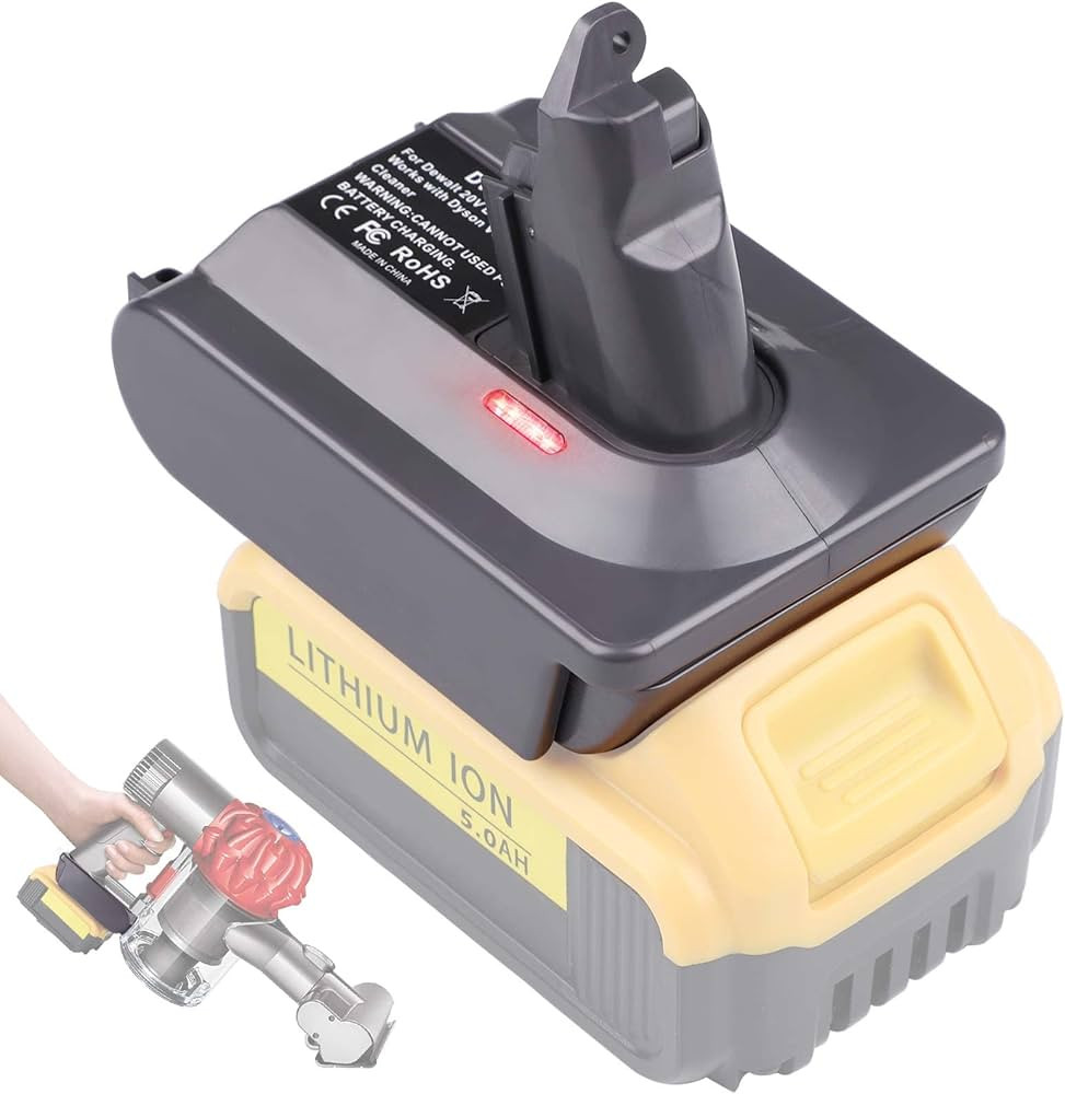 Laimiao Adapter DW20V6 for Dyson V6 Series Vacuum Cleaner, Convert for Dewalt 20V Lithium Battery... | Amazon (US)