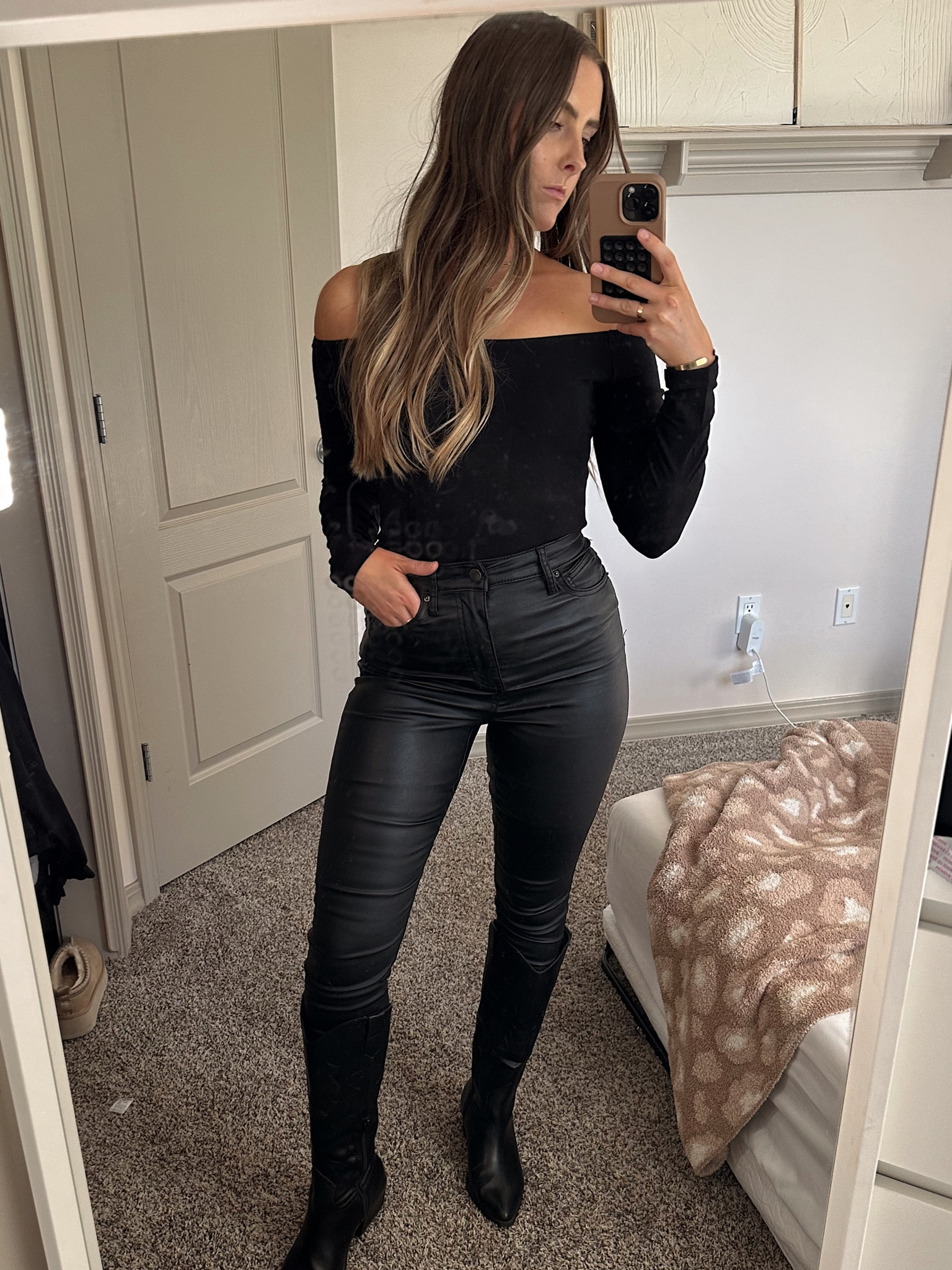 Chic all black look with an off the shoulder Amazon bodysuit!

#LTKsalealert #LTKxPrime #LTKfindsunder50