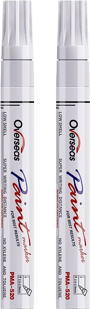 Permanent Paint Pens White Markers - 2 Pack Single color Oil Based Paint Markers, Medium Tip, Qui... | Amazon (US)