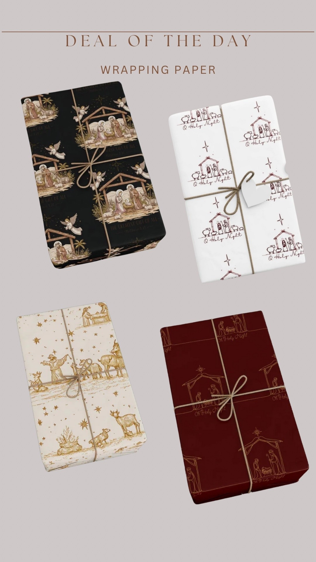 I’ve been waiting for biblical wrapping paper that’s pretty!! He’s the reason for the season ❤️🎄

#LTKHome #LTKSeasonal #LTKGiftGuide