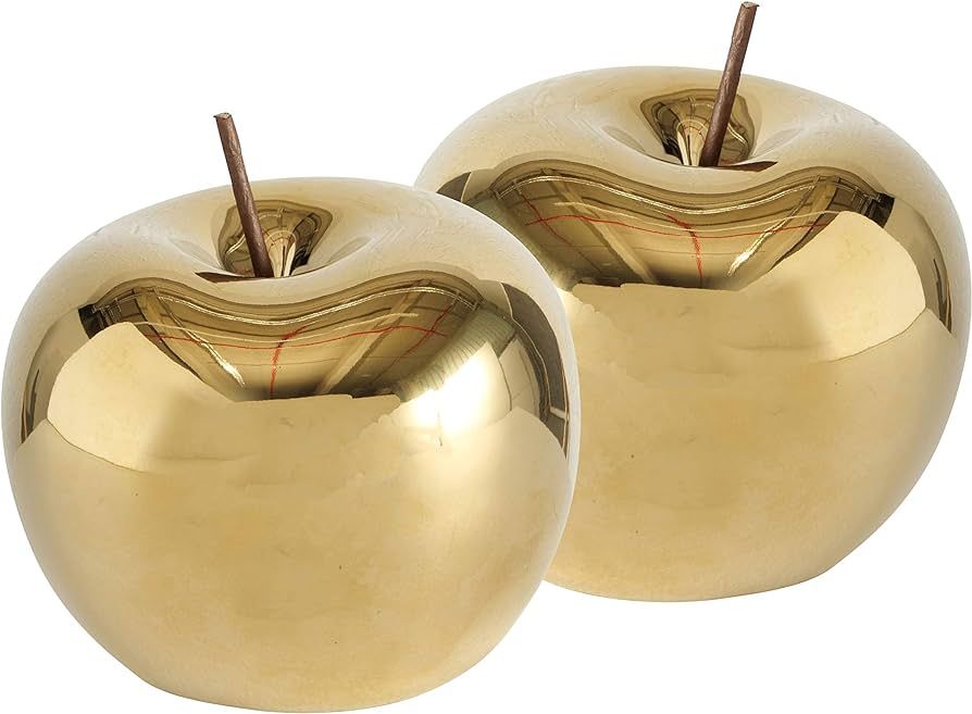 WHW Whole House Worlds Crosby Street Golden Apples, Set of 2, Porcelain, High Fired Golden Glaze,... | Amazon (US)