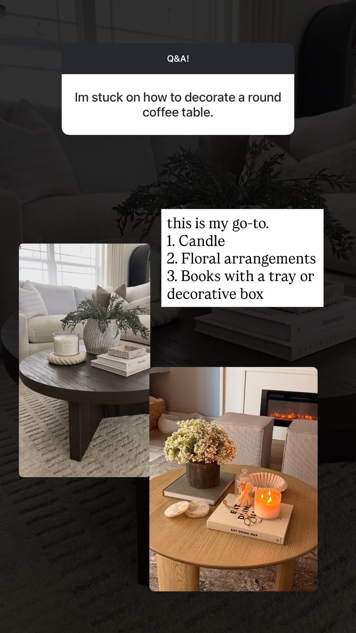 Coffee table styling!