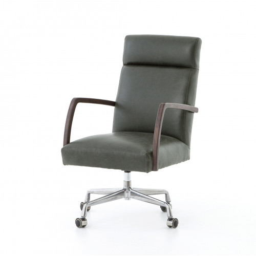 Four Hands Bryson Desk Chair Chaps Ebony | Gracious Style