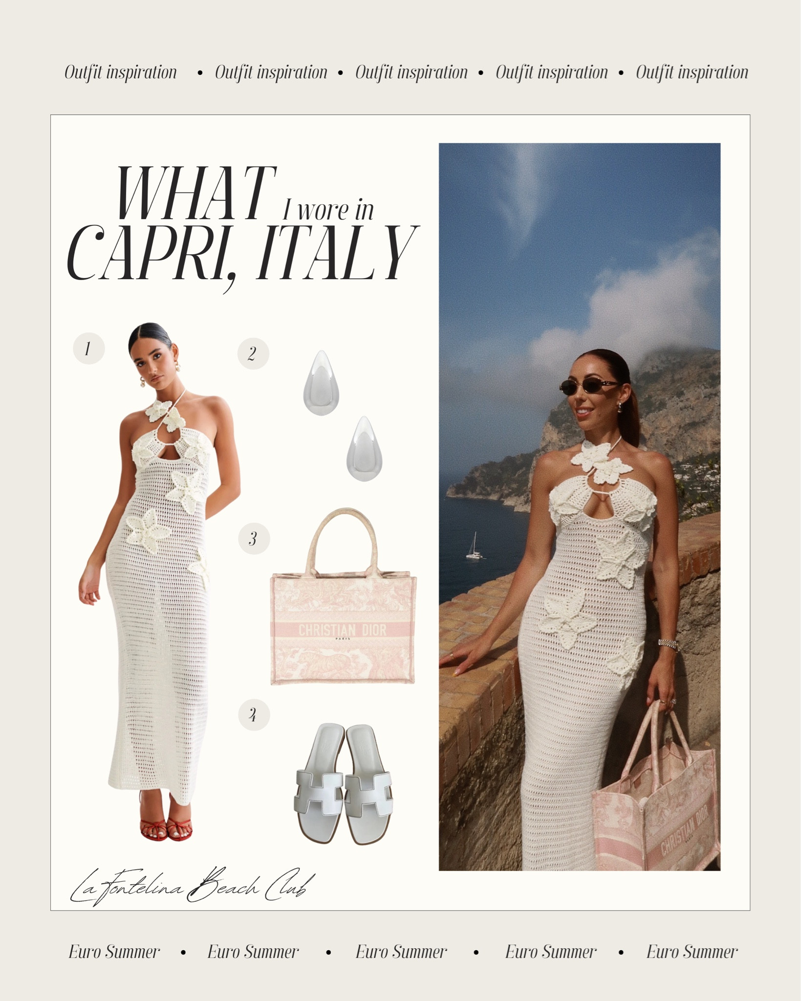 Heading to a beach club and lunch in Italy - wearing a size xxsmall dress 

#LTKSwim #LTKStyleTip #LTKTravel