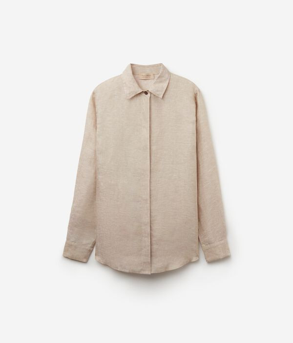 Long-Sleeve Linen Shirt | Falconeri