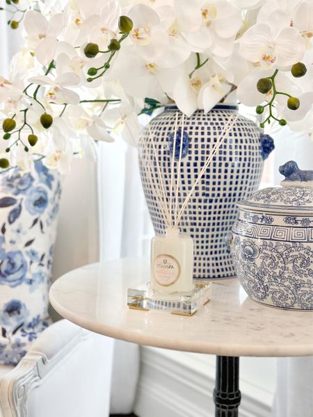 This crystal dish pairs perfectly with voluspa diffusers 💗marble bistro  table only $200! 
Blue and white decor 


#LTKunder50 #LTKsalealert #LTKhome