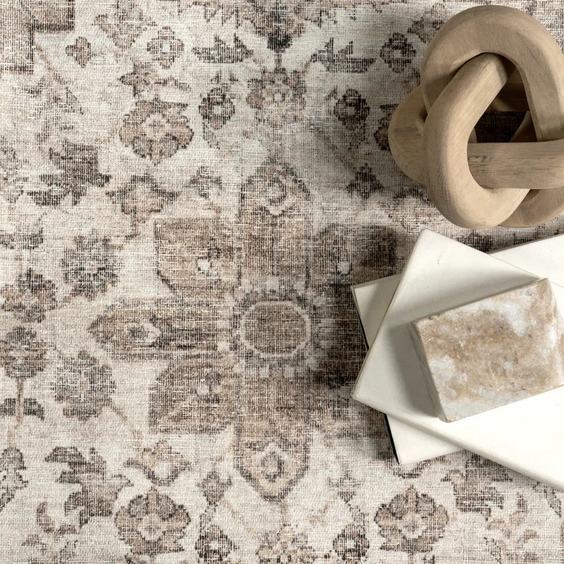 Davi Medallion Spill Proof Machine Washable Area Rug for Living Room Bedroom Dining Room | Wayfair North America