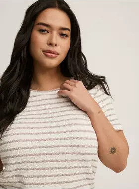 Textured Crew Neck Tee | Torrid (US & Canada)