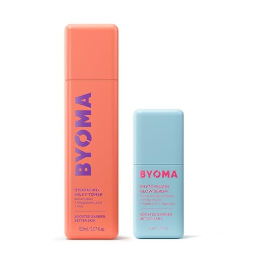 BYOMA Milky Toner & Phyto-Mucin Glow - Ultra-Hydrating Toner + Plumping Serum for Dewy, Glass-Like Complexion - Soothes, Primes & Supports Moisture Barrier - 5.07 fl oz + 1.35 fl oz | Amazon (US)