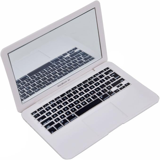 ebuddy Mini Dollhouse Toy Cat Laptop Tiny Fake Computer Mirror for Cat (White) | Amazon (US)