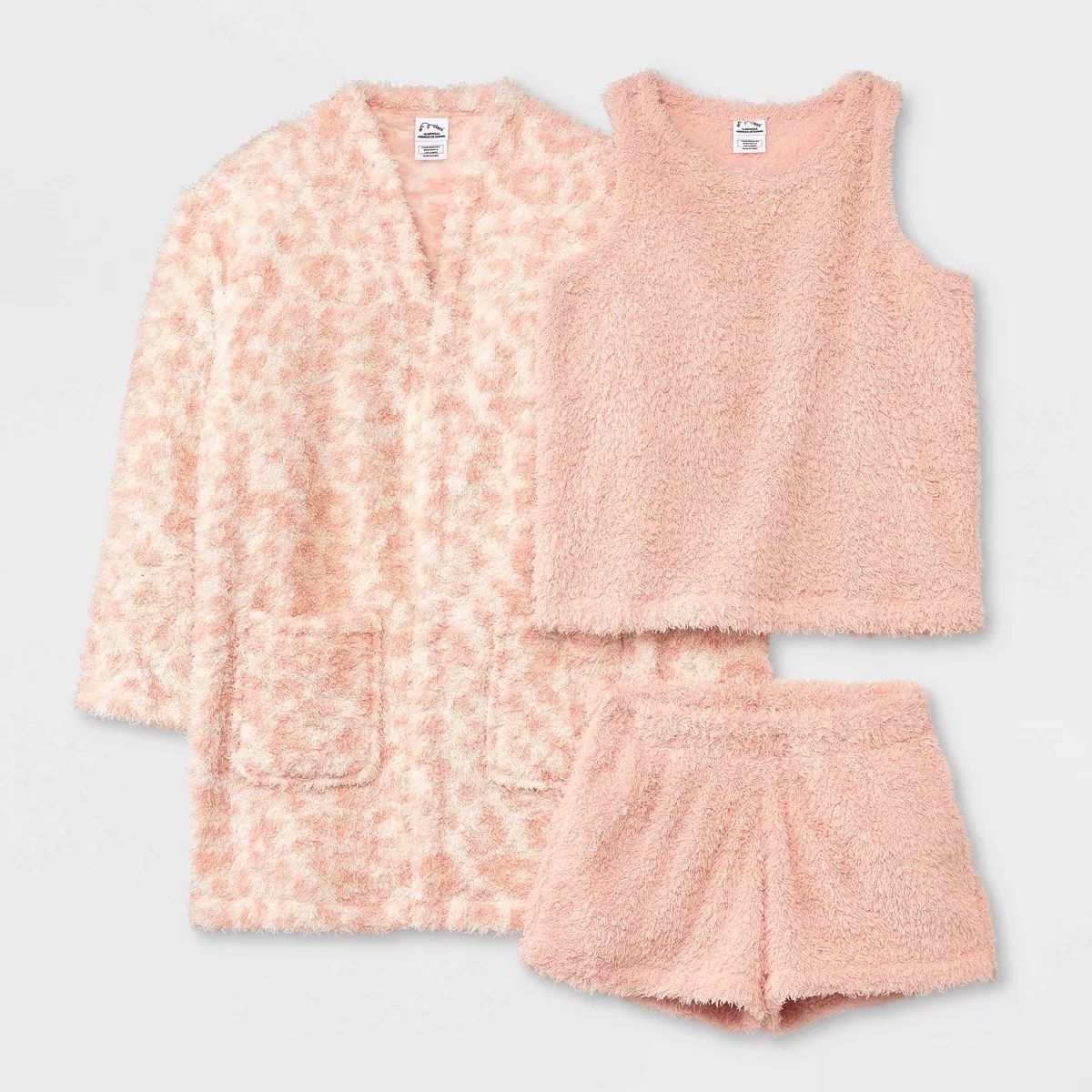 Girls' 3pc Marshmallow Fleece Pajama Set - art class™ | Target