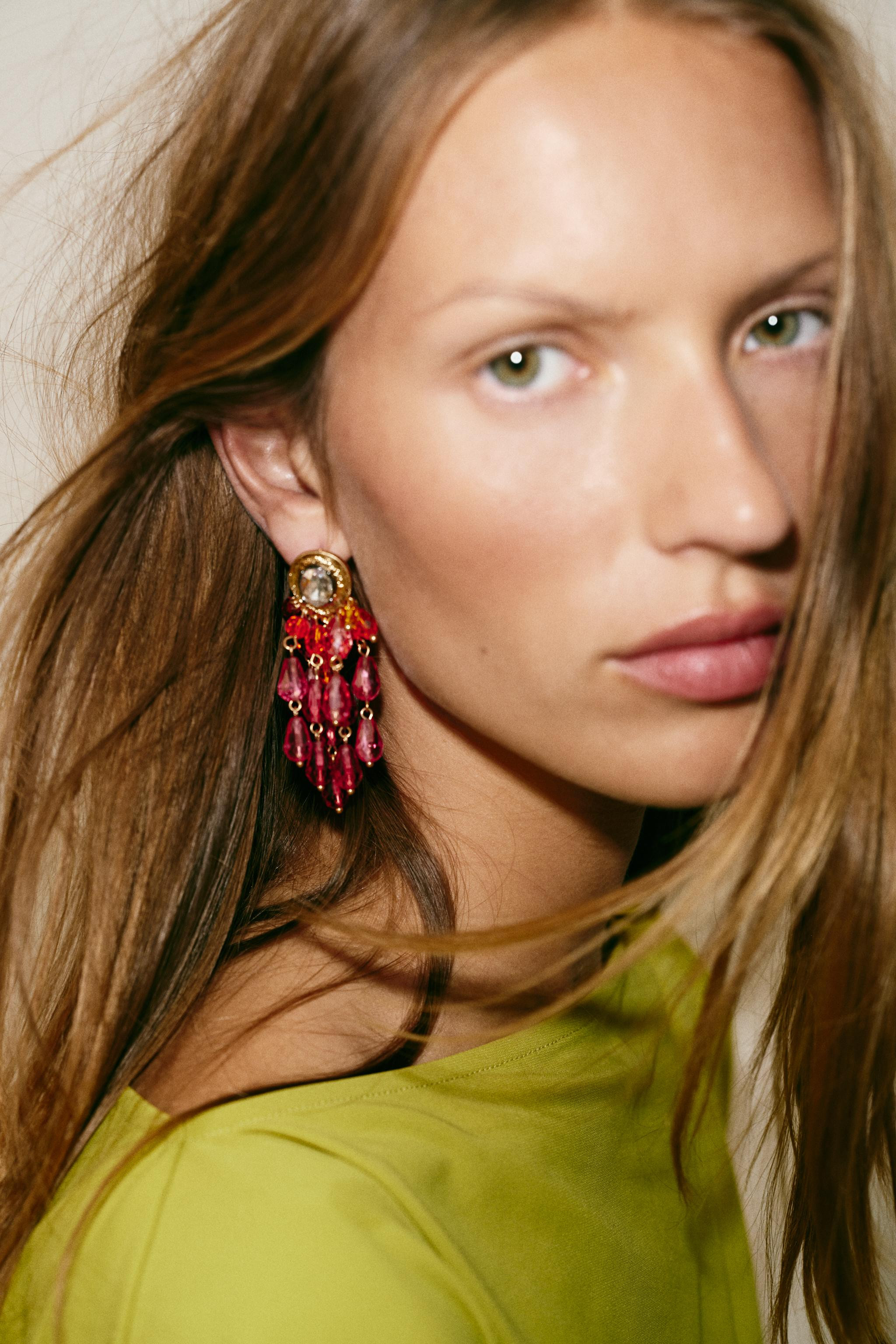 JEWEL BEADED CASCADE EARRINGS | Zara US