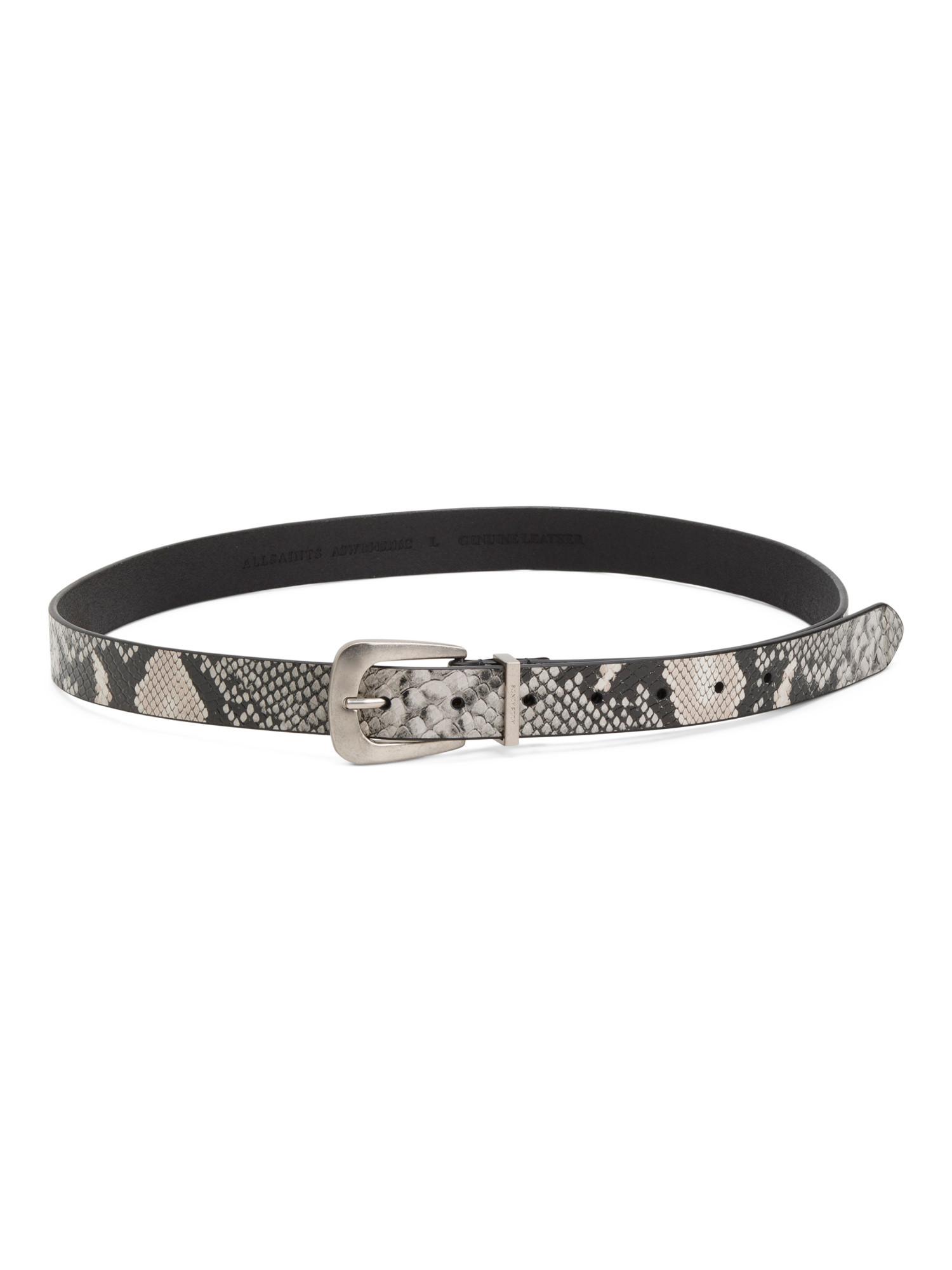 Leather 25mm Snake Print Belt With Metal Keeper | TJ Maxx