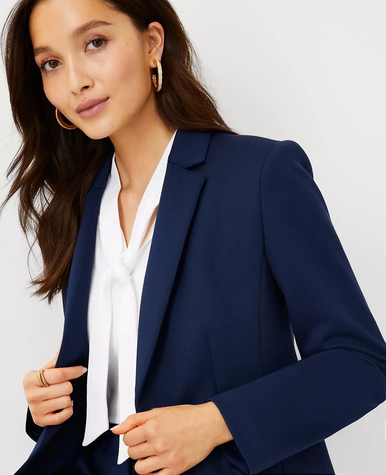 The Notched Two Button Blazer in Double Knit | Ann Taylor (US)