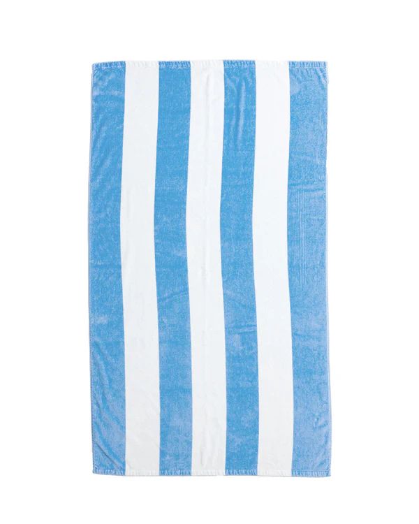 Blue Striped Cabana Beach Towel | FUNBOY