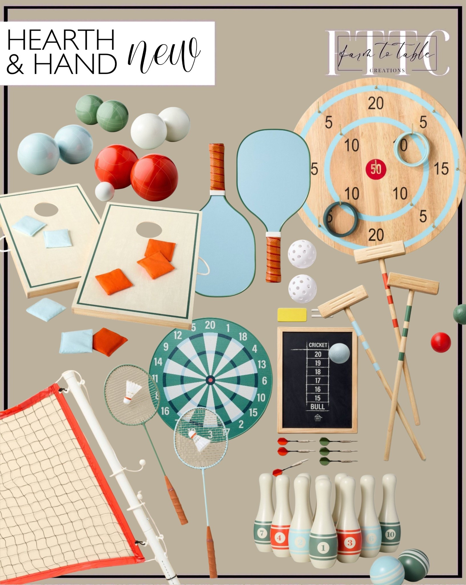 Hearth & Hand x Target New Summer Finds. Follow @farmtotablecreations on Instagram for more inspiration.

Loving the new Hearth & Hand Summer releases. These items will be available April 13th. 

Outdoor Lawn Games | Summer Home Finds | Outdoor Patio Finds | Living Room | Spring Refresh |  Bedroom Finds | Neutral Stems | Spring Stems | Bookshelf Decor | Bedroom Space | Cozy Corner | Bathroom | Curated Entryway | Spring  Decor | End of Year Clearance | Trending Decor | Viral Decor  | Coffee Table Decor | Neutral Decor | Stem Sale | Target Finds | Skinny Bench | Bedroom | Living Room | Breakfast Nook | Amazon Home | Target Sale | Loloi Rugs | Magnolia Home | console table | console table styling | faux stems | entryway space | front porch decor | neutral decor | entryway decor | cozy home | affordable decor |  home decor | home inspiration | console styling | entryway rug | cozy moody home | moody home decor | neutral home | bathroom decor | living room | spring decor | Hearth & Hand | Studio McGee | 2025 Home Trends | trending home | Walmart Home Finds


#LTKSeasonal #LTKFindsUnder50 #LTKHome