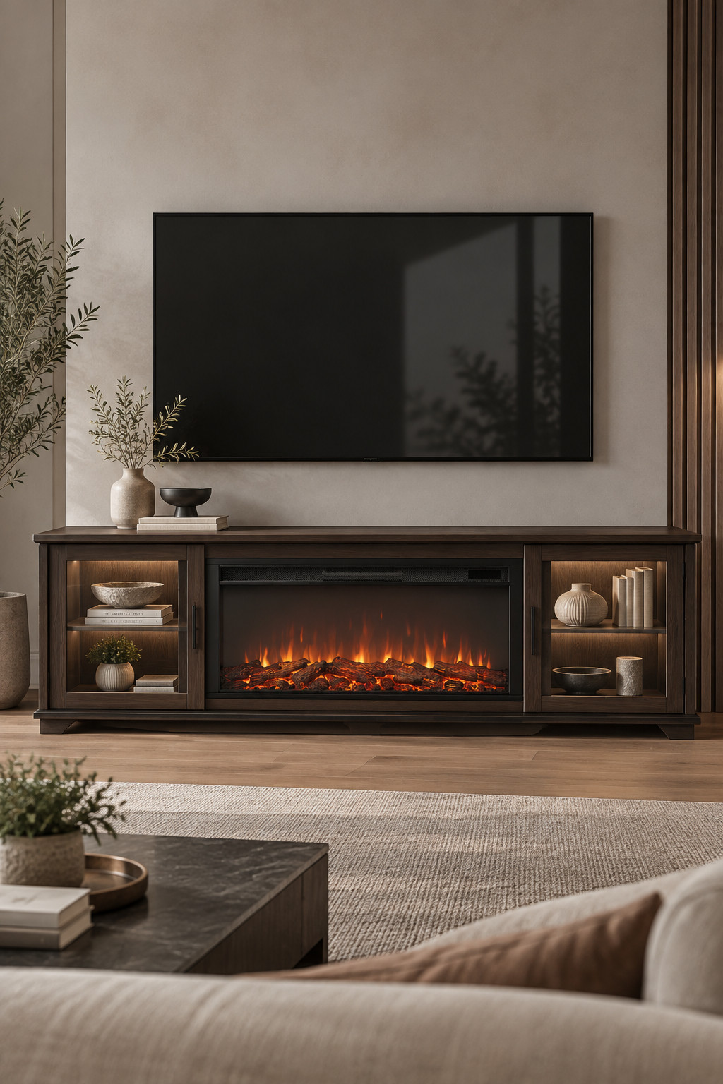Wayfair is really getting me with these tv stand with fireplace finds 😍 They’re perfect if you want your TV area to look less basic and more like an intentional focal point. The extra cabinets and shelving are so useful too, especially for hiding electronics and everyday clutter. 5 Days of Deals is happening now with savings up to 60% off. #WayfairDeals #TVStandWithFireplace #MediaConsole #LivingRoomStorage #CozyHome #FireplaceDecor #FurnitureDeals 

 #LTKSeasonal #LTKHome #LTKSaleAlert