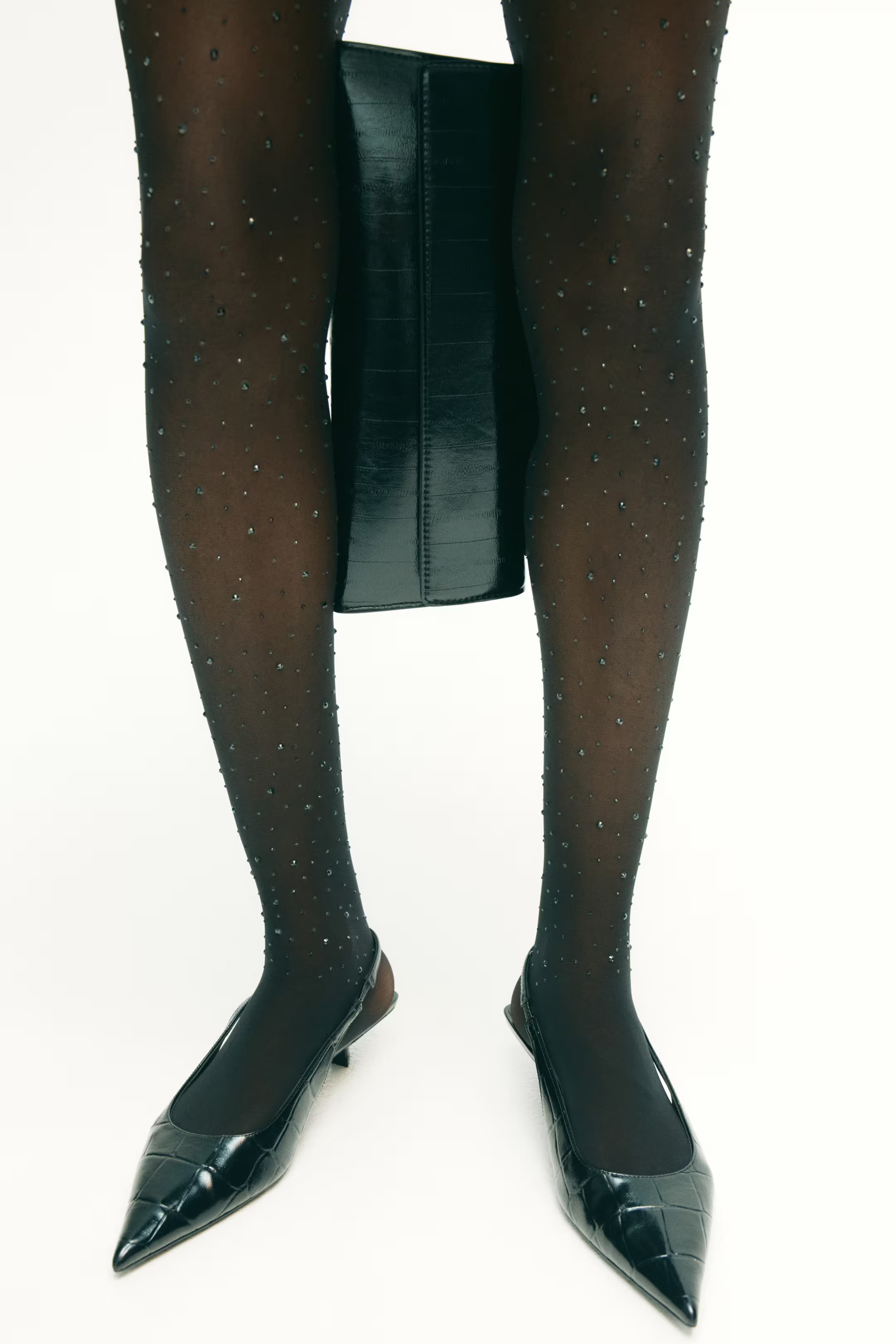 Rhinestone-Embellished Tights | H&M (US + CA)