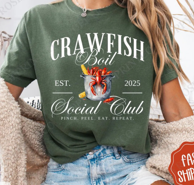 20% off!

Crawfish Boil Social Club Comfort Colors, Crawfish Season Women's Tee, Cute Women's Tshirt, Mardi Gras Crawfish Tee, Gift for Her 

 #LTKSaleAlert