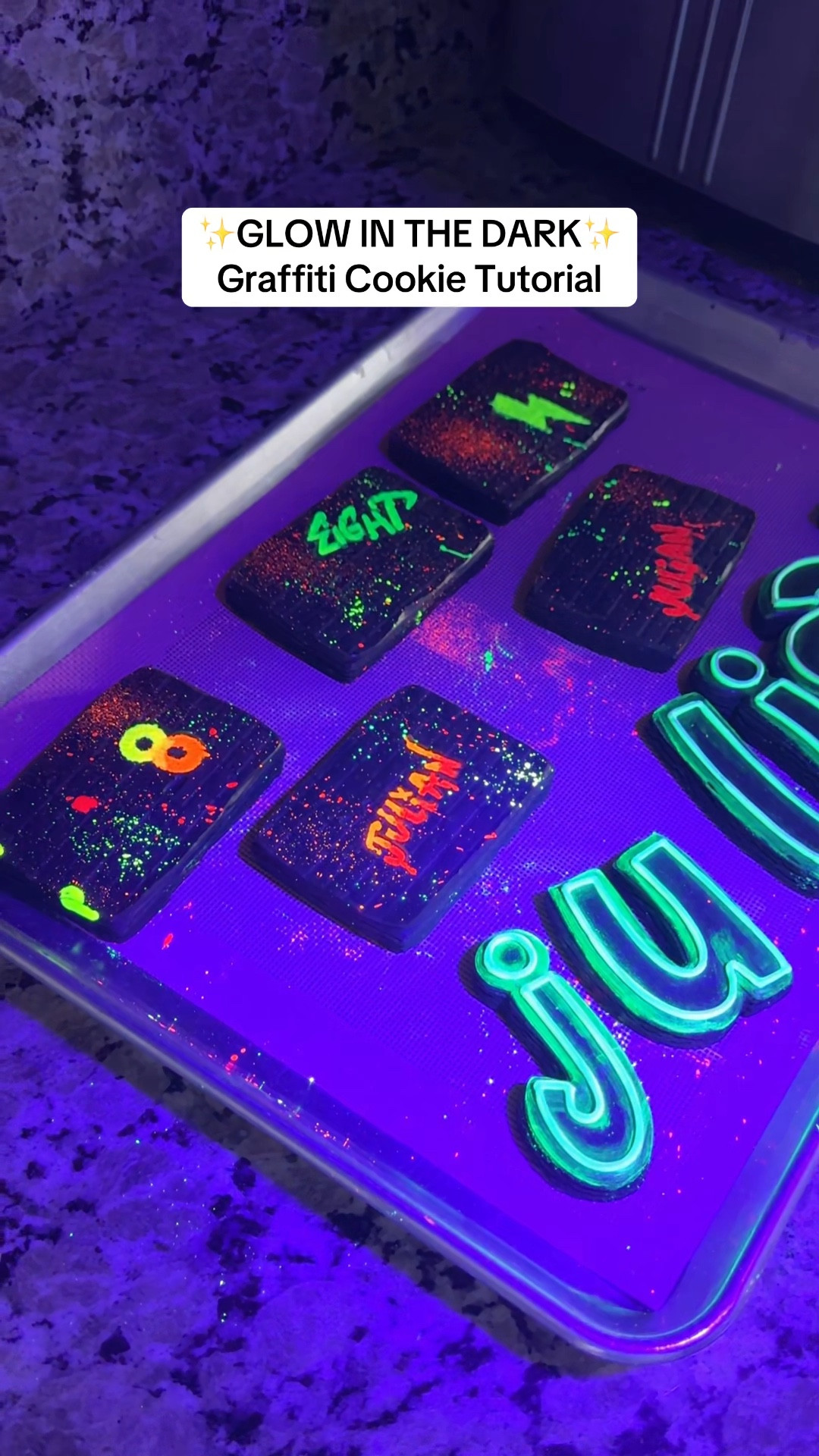 Create GLOW IN THE DARK blacklight cookies!! 😍 

#LTKWatchNow #LTKFamily #LTKKids