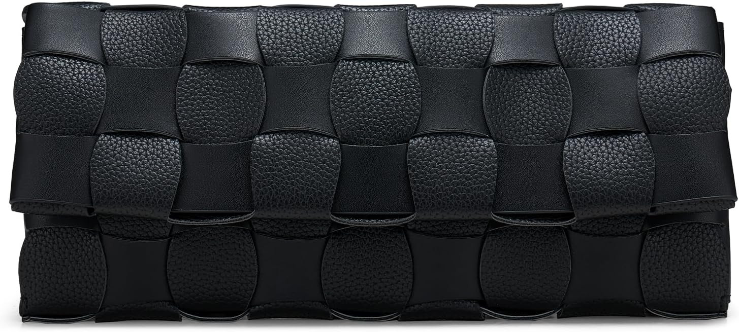 Woven Evening Clutch Purses for Women, PU Crossbody Shoulder Purse Handbag for Evening, Formal Ev... | Amazon (US)