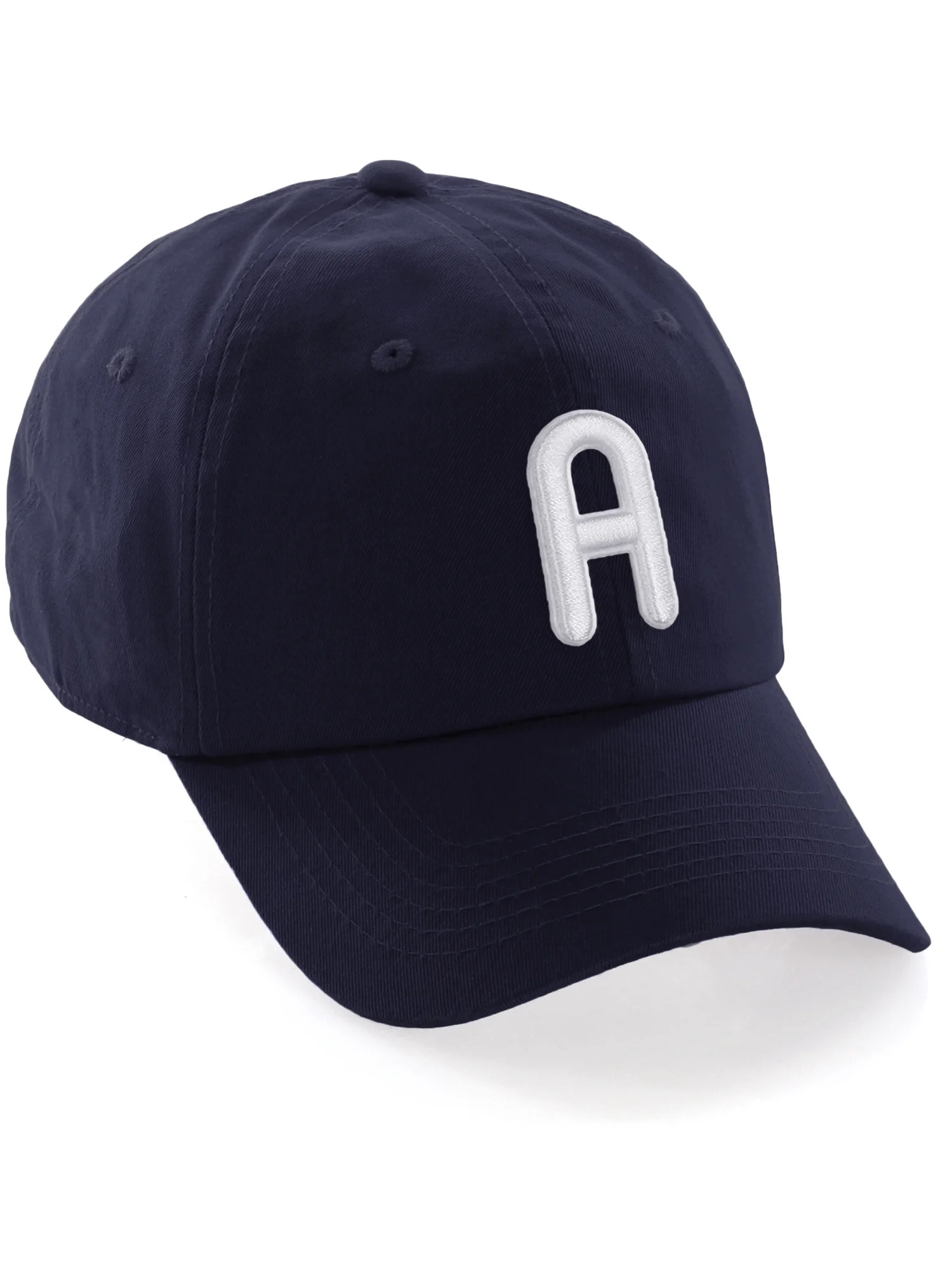 Daxton Classic Baseball Dad Hat Embroidered Initial Letters Cap - Navy, Letter A | Walmart (US)
