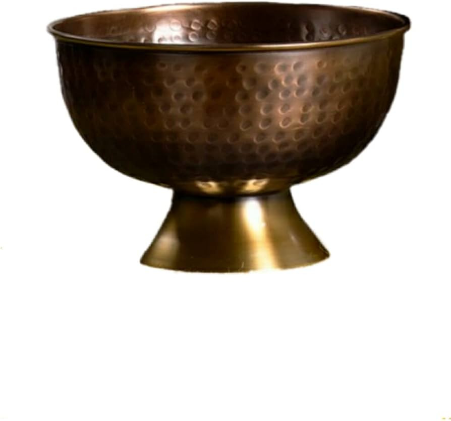 Serene Spaces Living Large Antique Style Hammered Copper Decorative Bowl, Rustic Home Accent Bowl... | Amazon (US)