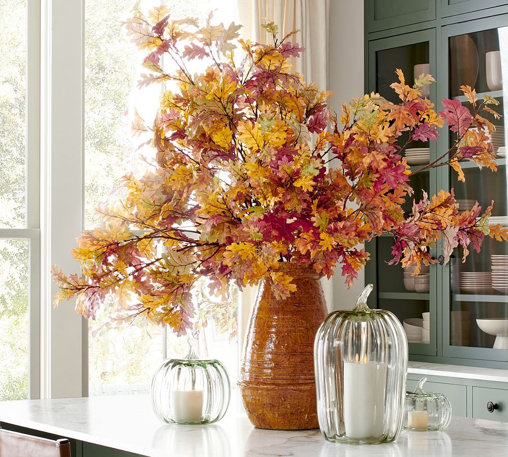 Faux Autumn Oak Branch | Pottery Barn (US)