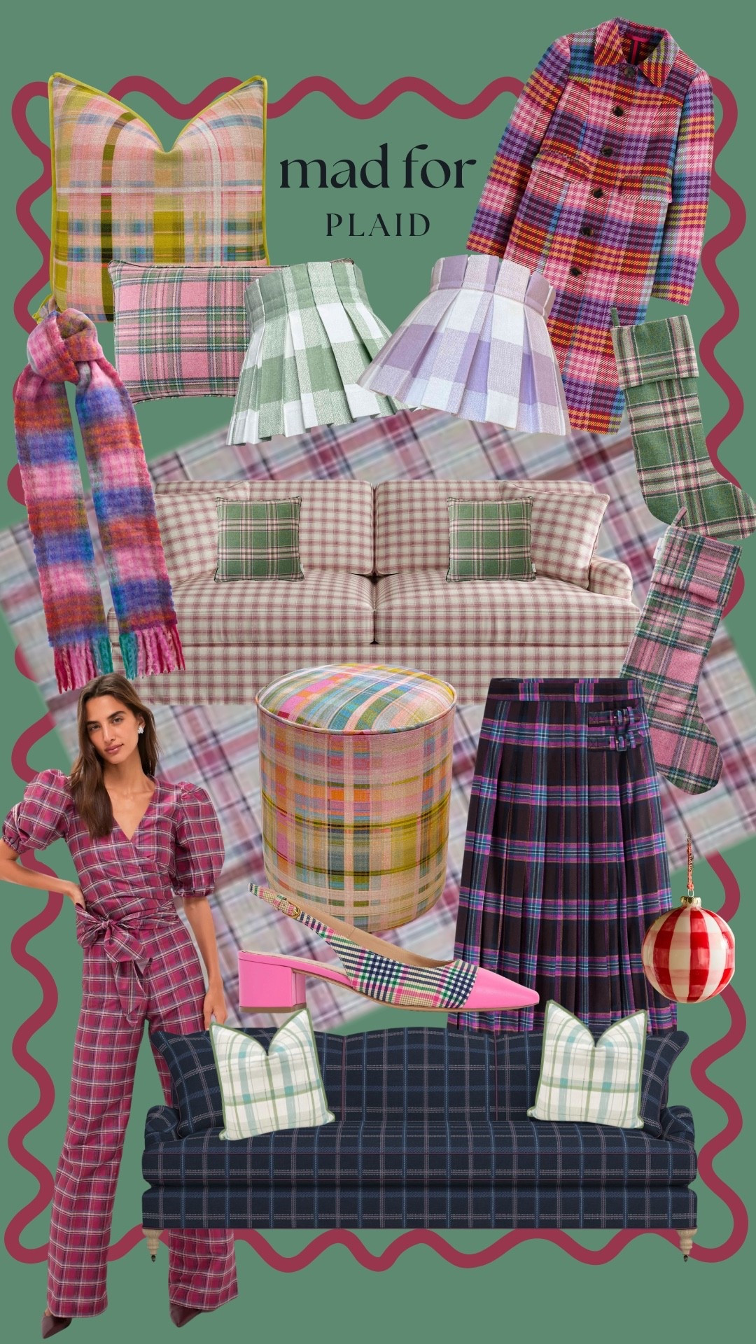 If you love bold color and cozy patterns, this one is for you! These mad for plaid favorites mix classic holiday style with fun modern color for both home and fashion. From vibrant decor to statement scarves and winter accessories, these pieces make every corner and every outfit feel a little more festive. #MadForPlaid #HolidayHome #ColorfulStyle

#LTKootd #LTKgrwm #LTKHoliday