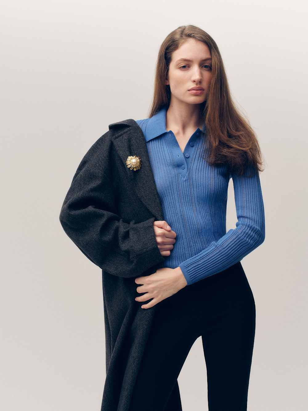 Hermia Regenerative Merino Polo | Reformation (Global)