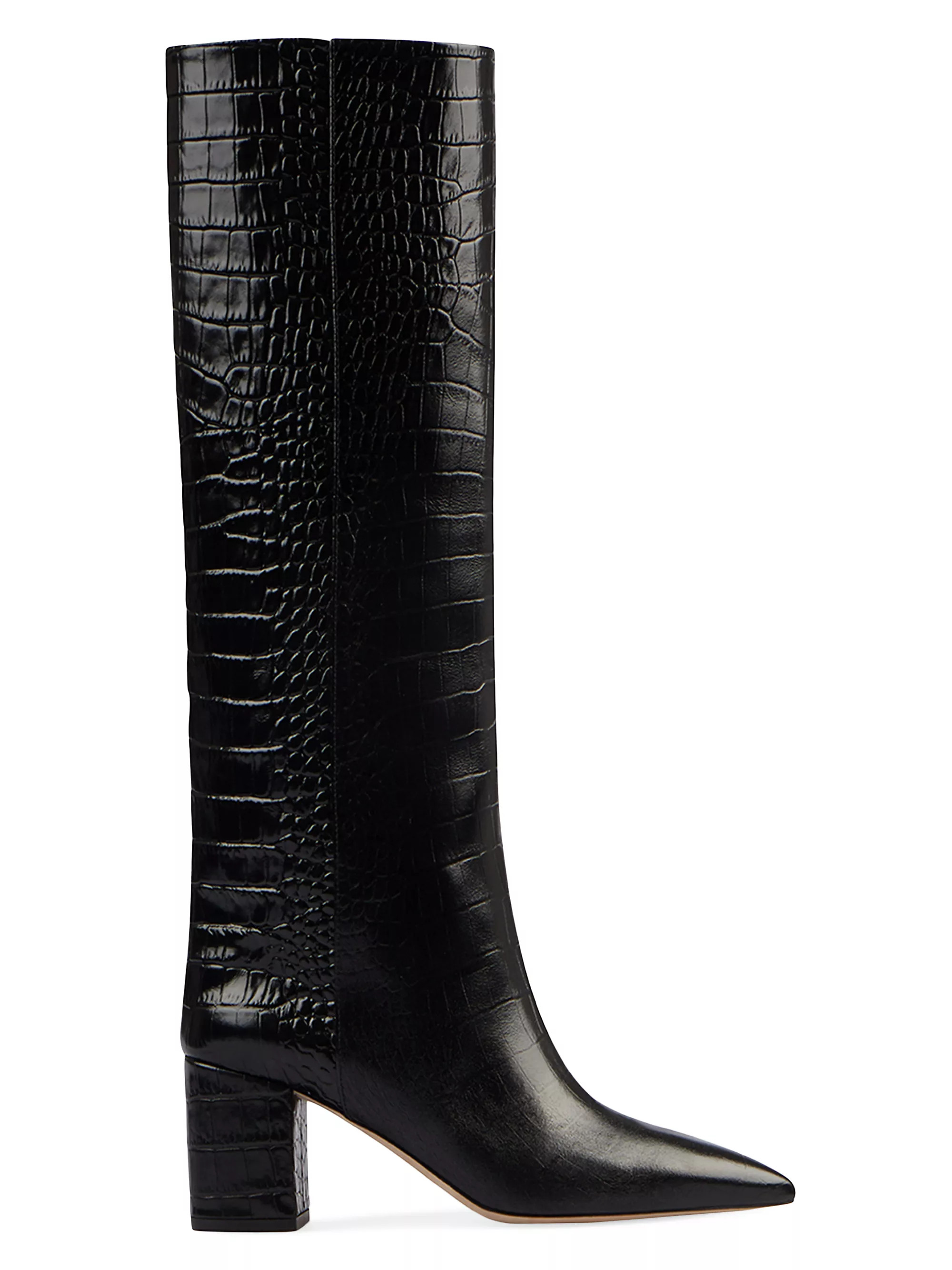 Anja 70MM Crocodile-Embossed Leather Boots | Saks Fifth Avenue