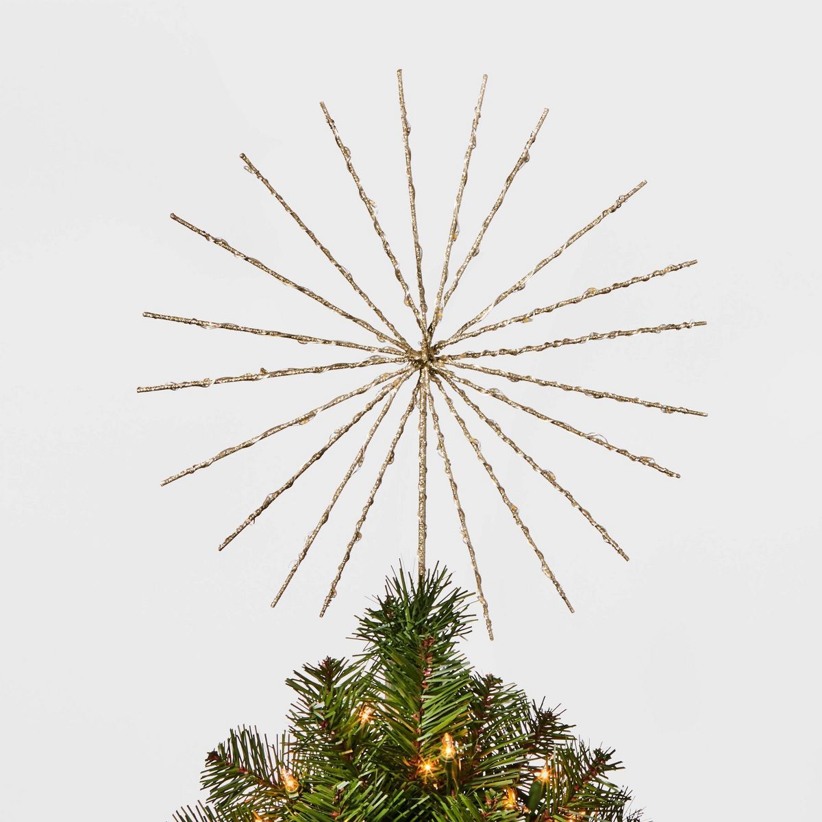 14in 70Lit Twinkling Starburst Spikes Christmas Tree Topper - Wondershop™ | Target