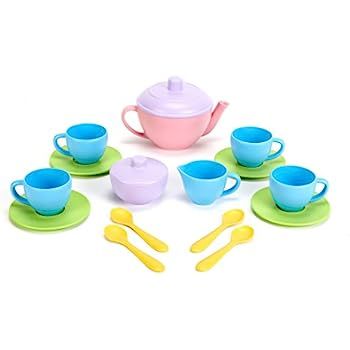 Green Toys Tea Set - BPA Free, Phthalates Free Play Toys for Gross Motor, Fine Skills Development... | Amazon (US)