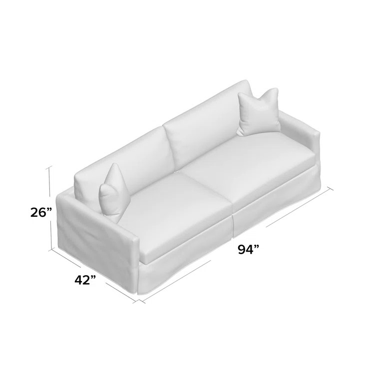 Kian 94'' Slipcovered Sofa | Wayfair North America