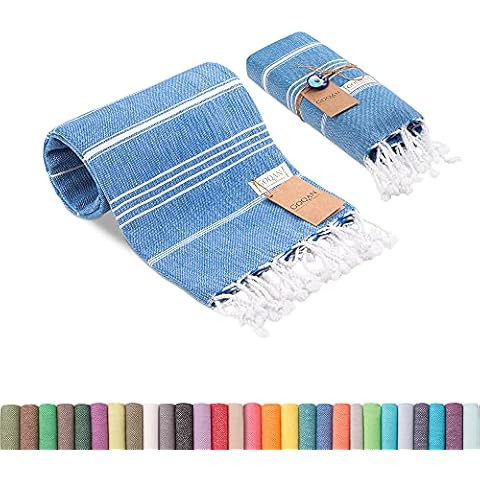 WETCAT Turkish Beach Towel Oversized 38x71 100% Cotton Sand Free Quick Dry Swim Towel Extra Large... | Amazon (US)