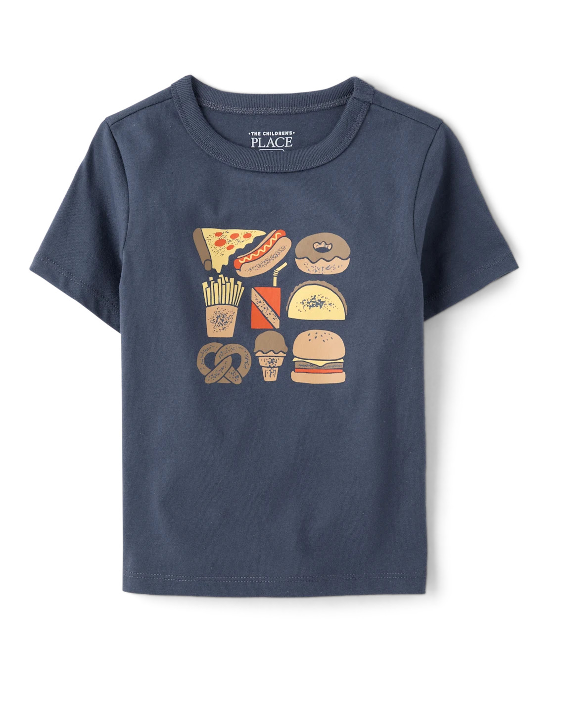 Baby And Toddler Boys Snacks Graphic Tee - blue | The Children's Place