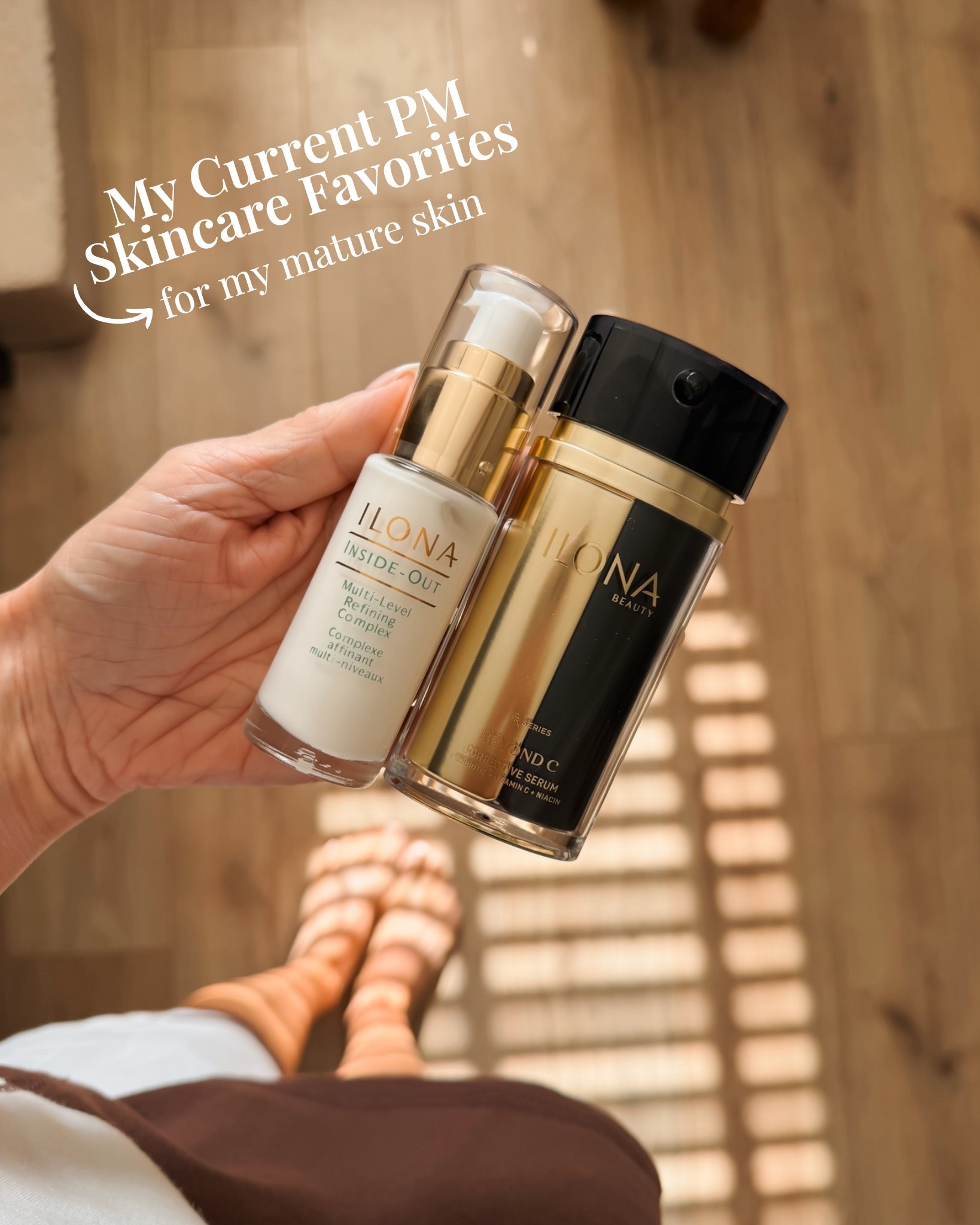 My nightly skincare routine has had to have some adjustments now that I’m 50. A couple of things my skin is loving right now is the Ilona Beauty Vitamin C Serum and the Inside Out serum. One brightens and feels SO silky smooth on my skin and the other helps to exfoliate and get rid of any dullness. ✨ (Use code: January for 20% off) @ILONA Beauty 

Skincare after 40, mature skin, beauty routine

#LTKgrwm #LTKOver40 #LTKBeauty