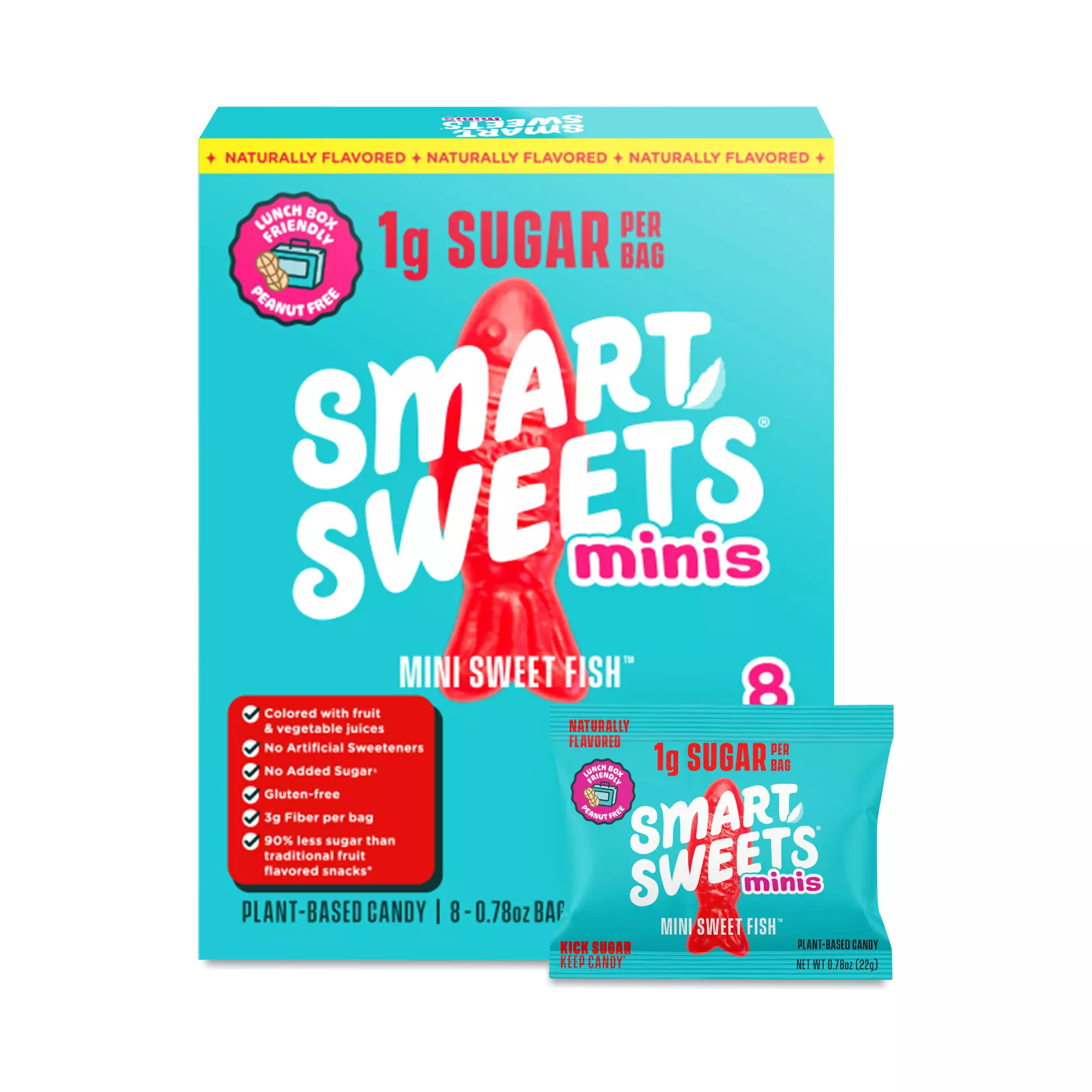 SmartSweets Sweet Fish, Snack Pack 8 bags (0.78 oz each) | Thrive Market