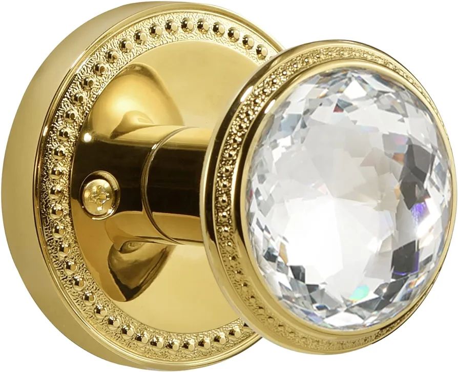 Passage Crystal Door Knobs Gold Interior Polished Brass Glass Door Knob for Hall and Closet,Zinc ... | Amazon (US)
