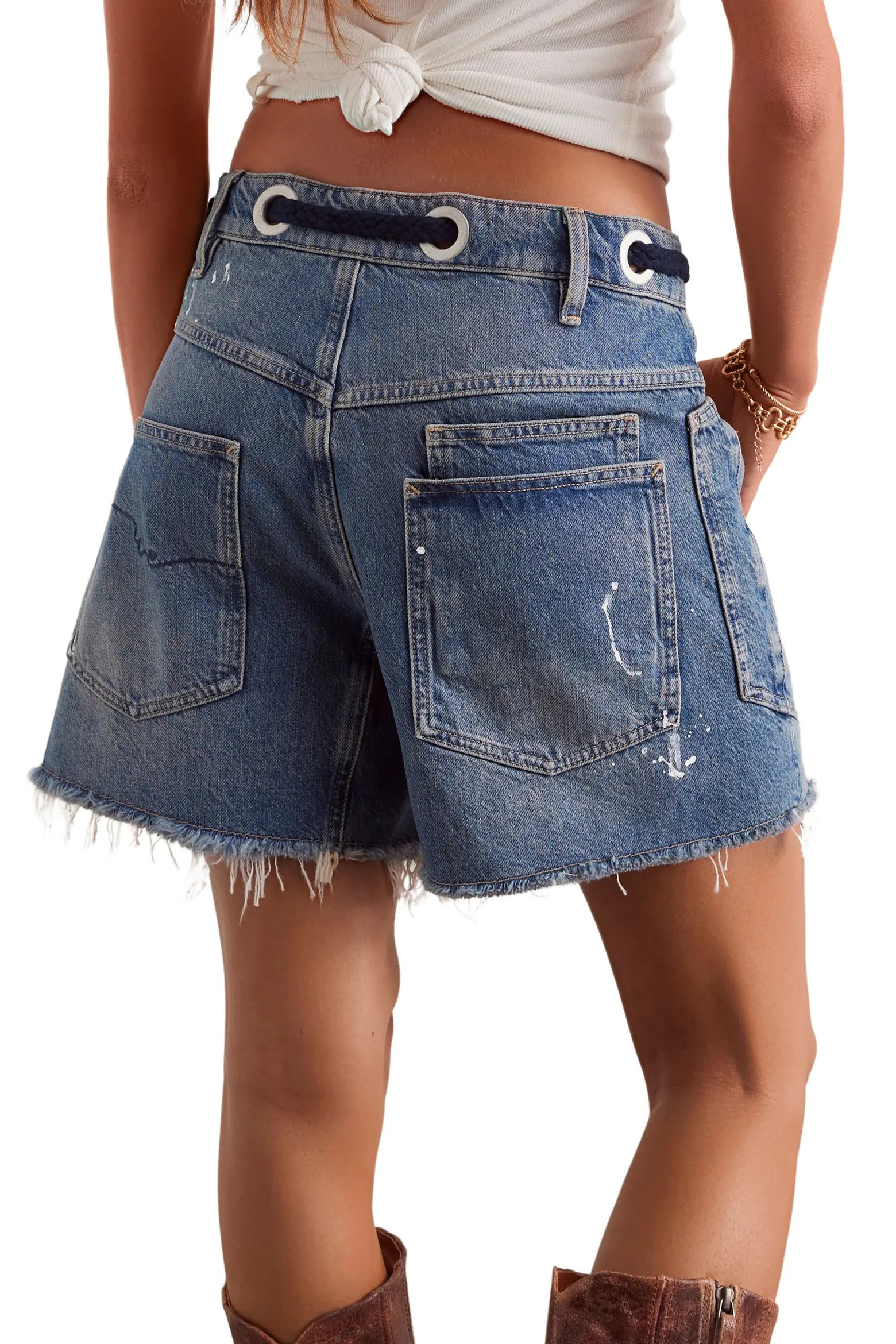 Moxie Distressed High Waist Denim Cutoff Shorts (Women) | Nordstrom | Nordstrom