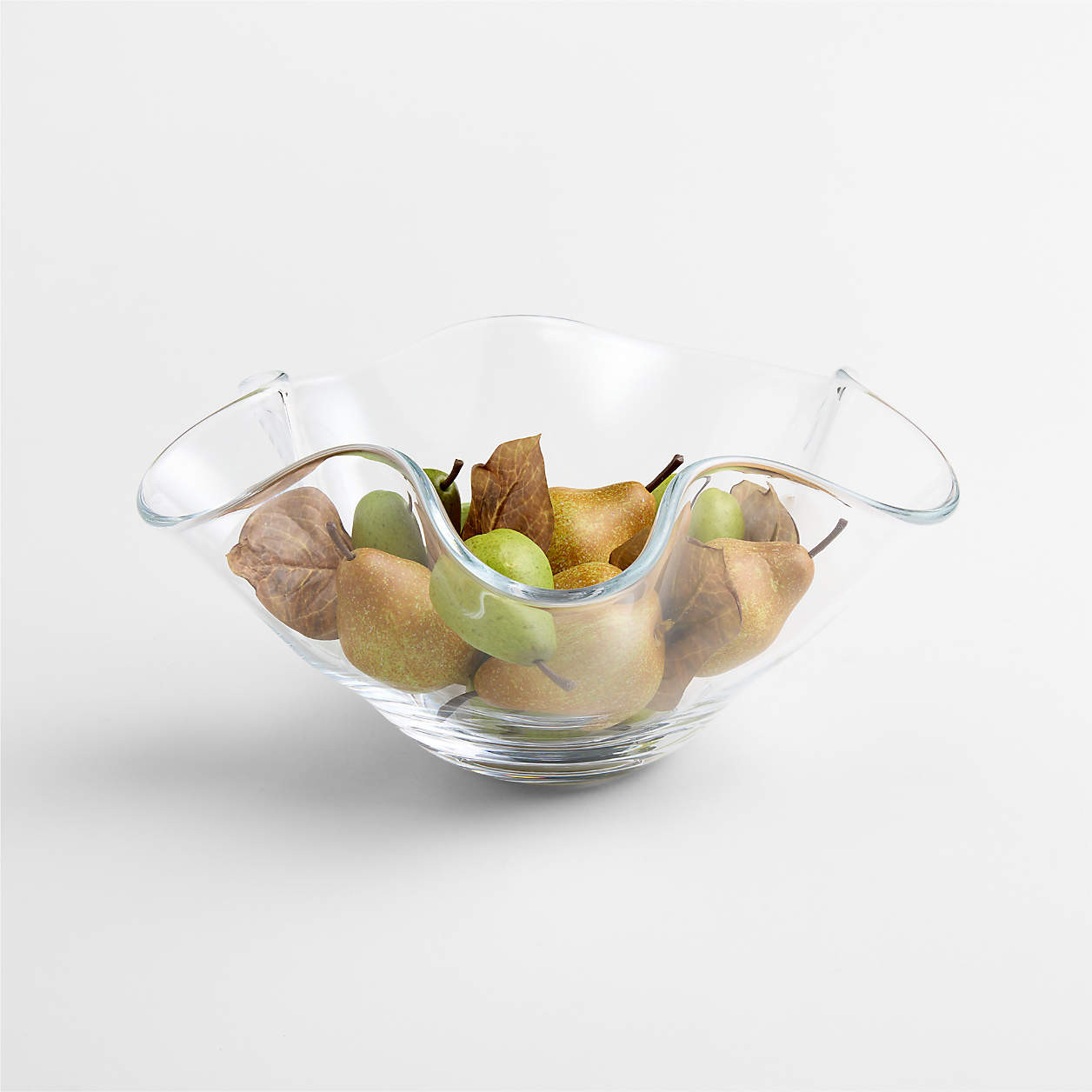 Faux Green Pear Decorative Bowl Filler | Crate & Barrel | Crate & Barrel