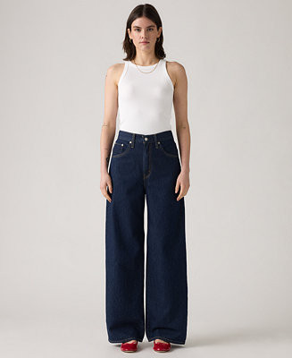 Women's Cinch-Waist Lightweight Baggy Jeans | Macy's