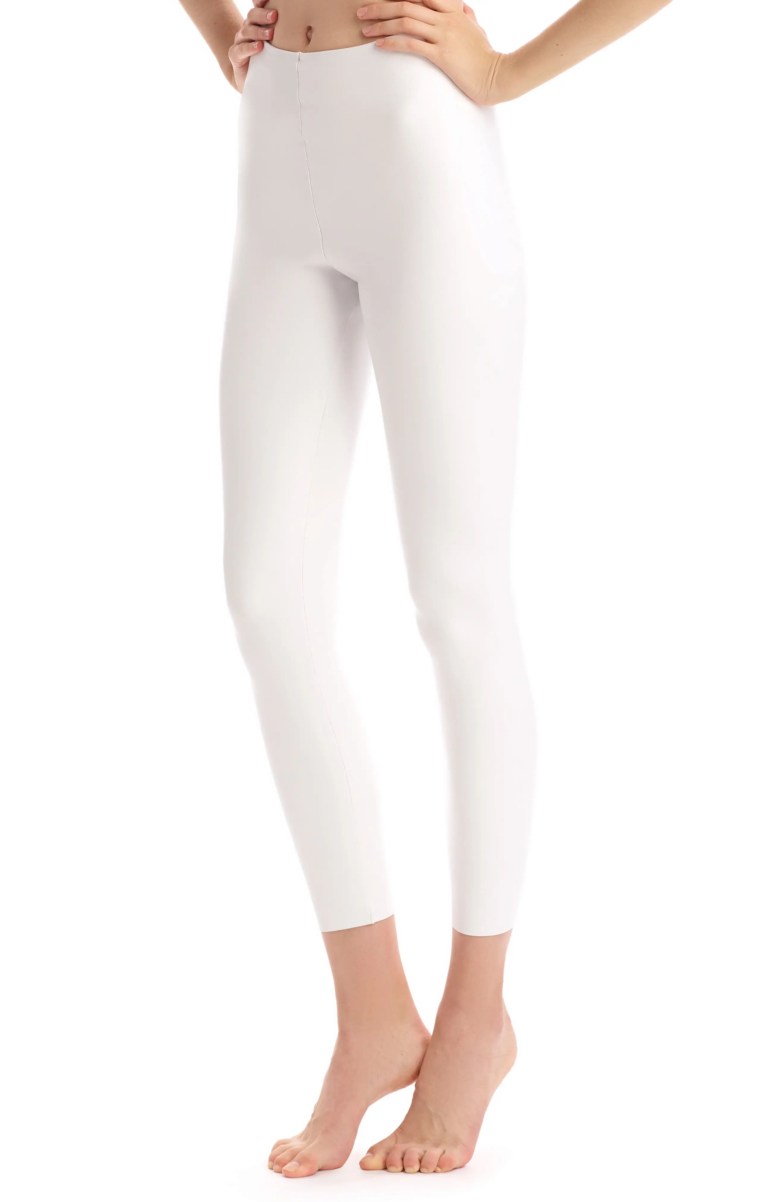 Commando Control Top Faux Leather Leggings in White at Nordstrom, Size X-Large | Nordstrom