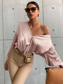 Bishop Sleeve Button Up Solid Shirt
   SKU: sw2109149422571232      
          (6148 Reviews)
   ... | SHEIN